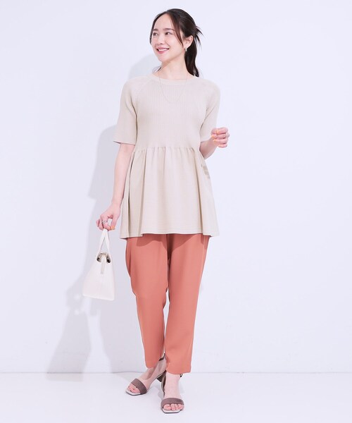 DRESKIP(ドレスキップ)の「ペプラムニットトップス(ニット/セーター・レディース・チャコールグレー/ナチュラル/ブラック・01/02/03/04)」の16枚目の写真