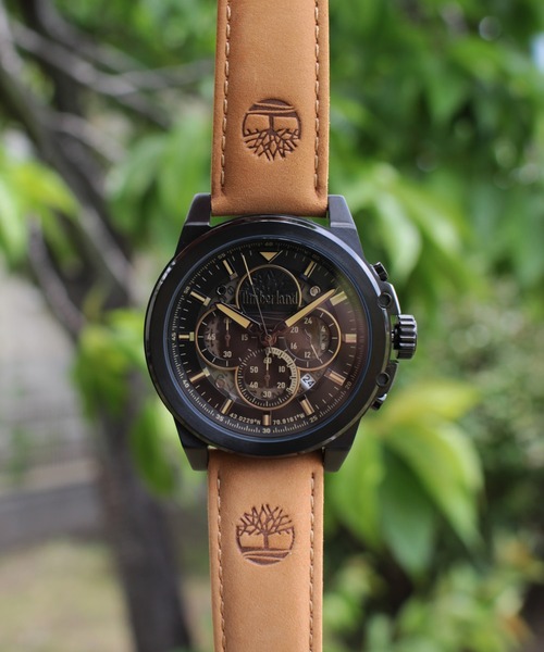 Timberland(ティンバーランド)の「「Timberland/ティンバーランド」 ファストストライク ブラック ダイヤル タン ベター レザー(アナログ腕時計・メンズ・ベージュ×ブラック・FREE)」の7枚目の写真