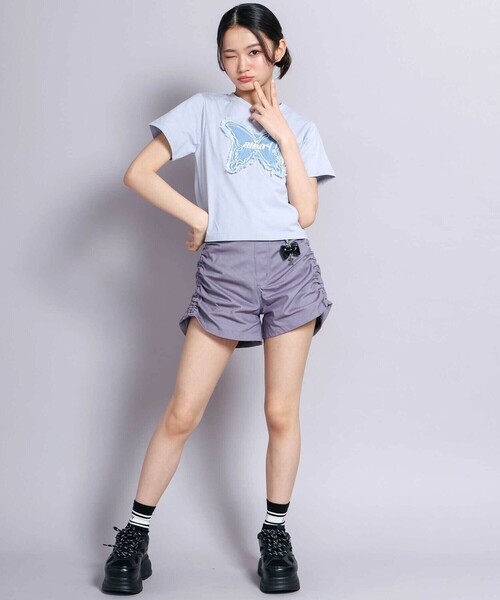 ZIDDY（ジディ）の「リボンモチーフ付きショートパンツ(130~160cm)（その他パンツ・キッズ・グレー/ブラック・FREE/130cm/140cm/150cm）」の7枚目の写真