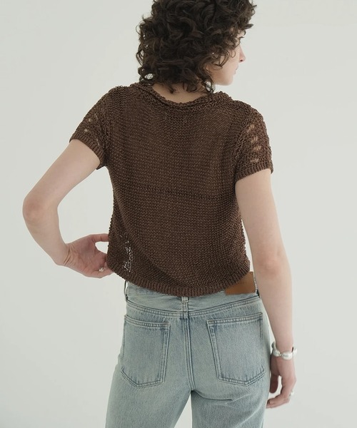 クラネ CLANE クロップド クロシェ ニット トップス CROPPED CROCHET KNIT TOPS 【2025 新作】 CLANE 正規商品 トップス クラネ クロップド クロシェ ニット