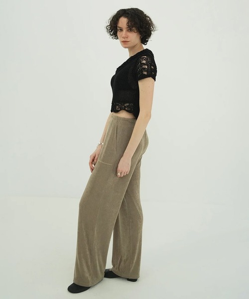 CLANE（クラネ）の「CROPPED CROCHET KNIT TOPS（ニット/セーター・レディース・ブラウン/アイボリー/ブラック・1/2）」の17枚目の写真