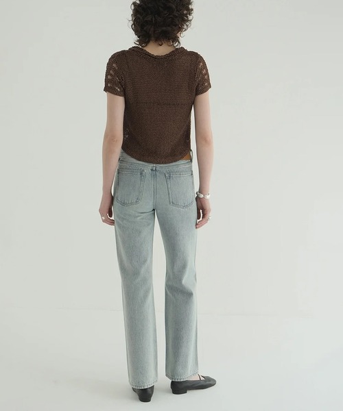 CLANE（クラネ）の「CROPPED CROCHET KNIT TOPS（ニット/セーター・レディース・ブラウン/アイボリー/ブラック・1/2）」の10枚目の写真