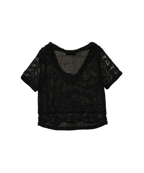 【美品】CLANE クラネ　THERMAL CROPPED TOPS ボーダー THERMAL CROPPED TOPS クラネ clane ボーダー
