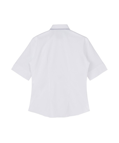 TOKYO SHIRTS(トウキョウシャツ)の「【透け防止】 形態安定ノーアイロン ワイド 5分袖ビジネスワイシャツ(ビジネスシャツ・レディース・ホワイト・S/M/L/LL/XL)」の5枚目の写真