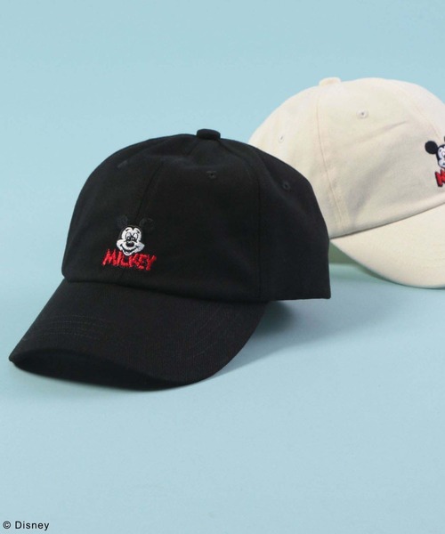 GLOBAL WORK（グローバルワーク）の「MICKEY/刺繍CAP/492642（キャップ・レディース・アイボリー/ブラック/ブラック系その他/ベージュ・ONESIZE）」の3枚目の写真