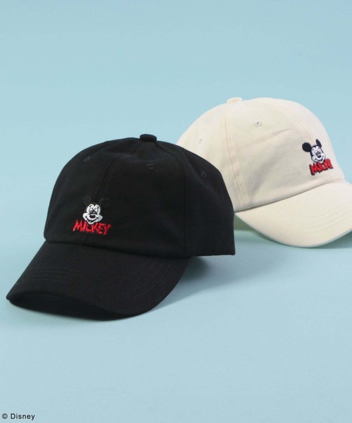 GLOBAL WORK（グローバルワーク）の「MICKEY/刺繍CAP/492642（キャップ・レディース・アイボリー/ブラック/ブラック系その他/ベージュ・ONESIZE）」の5枚目の写真