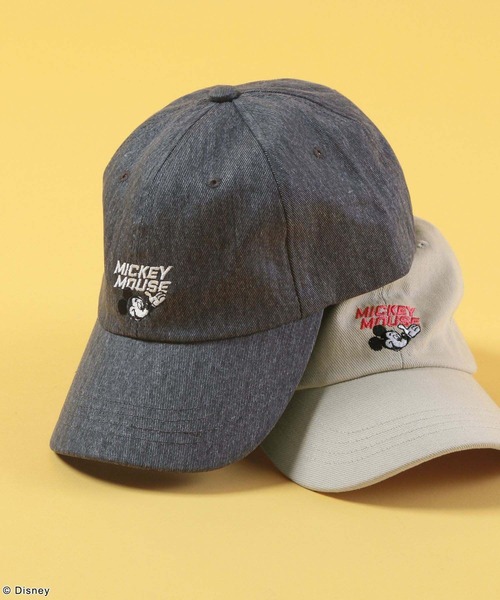 GLOBAL WORK（グローバルワーク）の「MICKEY/刺繍CAP/492642（キャップ・レディース・アイボリー/ブラック/ブラック系その他/ベージュ・ONESIZE）」の6枚目の写真
