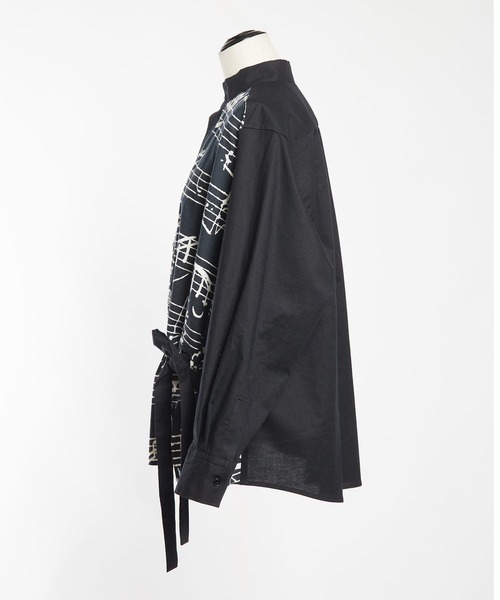 gomme（ゴム）の「モーツァルトスコアＰ　ギャザーブラウス（シャツ/ブラウス・レディース・ブラック/ホワイト・MEDIUM）」の11枚目の写真