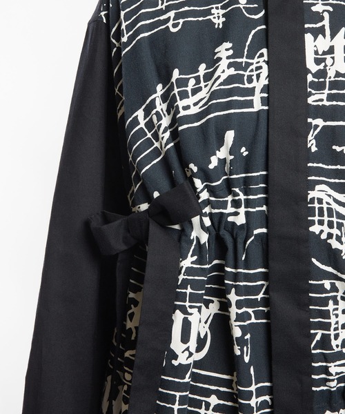 gomme（ゴム）の「モーツァルトスコアＰ　ギャザーブラウス（シャツ/ブラウス・レディース・ブラック/ホワイト・MEDIUM）」の16枚目の写真