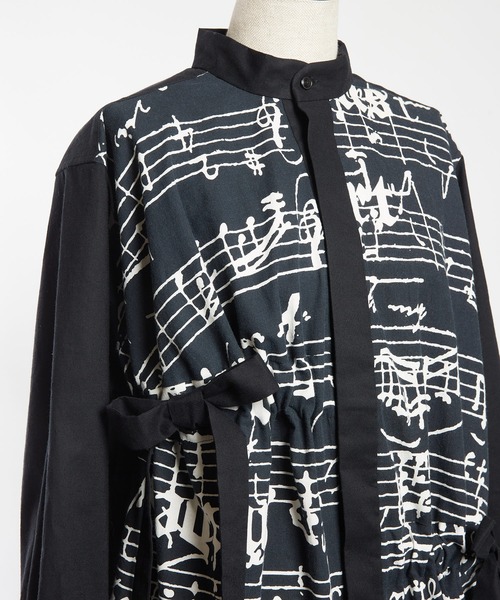 gomme（ゴム）の「モーツァルトスコアＰ　ギャザーブラウス（シャツ/ブラウス・レディース・ブラック/ホワイト・MEDIUM）」の17枚目の写真