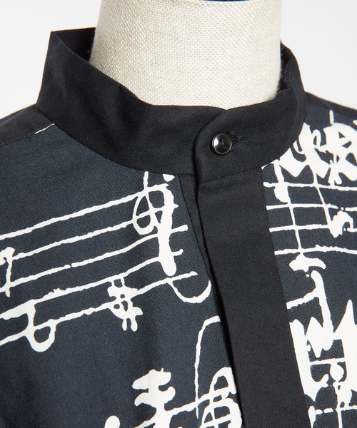 gomme（ゴム）の「モーツァルトスコアＰ　ギャザーブラウス（シャツ/ブラウス・レディース・ブラック/ホワイト・MEDIUM）」の18枚目の写真