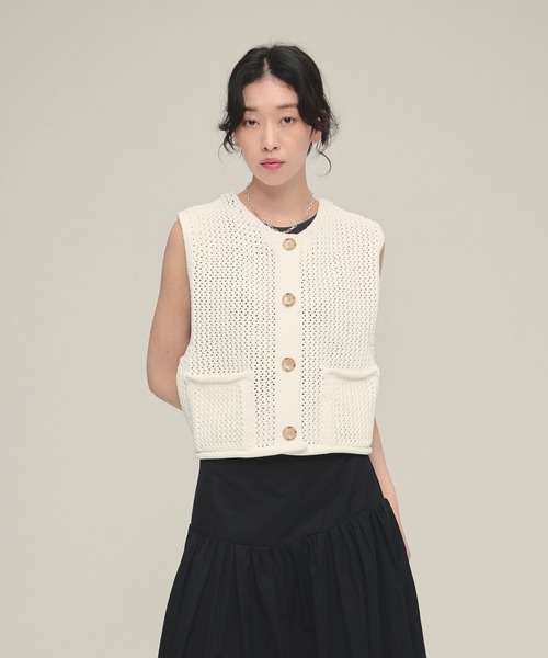 JEANASIS(ジーナシス)の「【eL】3G Compact Vest/329207(ベスト・レディース・ネイビー/ホワイト/ブラウン・FREE)」の11枚目の写真
