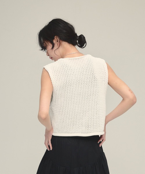 JEANASIS(ジーナシス)の「【eL】3G Compact Vest/329207(ベスト・レディース・ネイビー/ホワイト/ブラウン・FREE)」の10枚目の写真