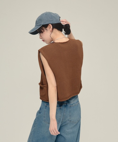 JEANASIS(ジーナシス)の「【eL】3G Compact Vest/329207(ベスト・レディース・ネイビー/ホワイト/ブラウン・FREE)」の5枚目の写真