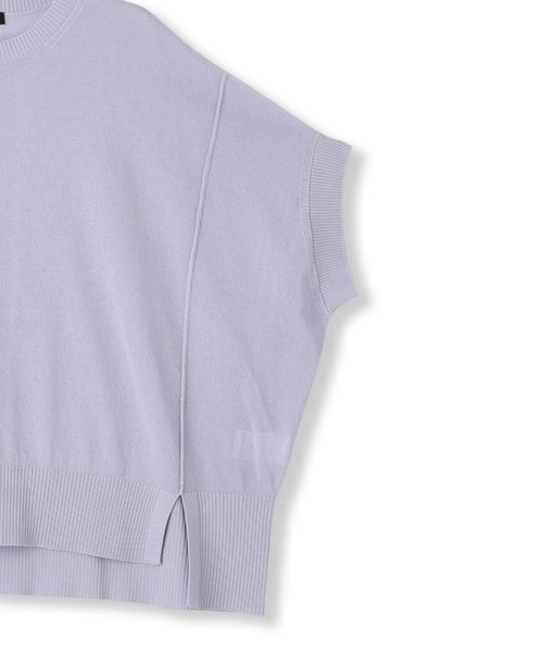 LAUTREAMONT（ロートレアモン）の「【WEB限定】リネンライクシアーニット≪手洗い可能≫（ニット/セーター・レディース・グリーン/ブルー/ピンク/イエロー/ネイビー/ブラウン/ブラック/パープル/ベージュ/ホワイト・9号）」の16枚目の写真