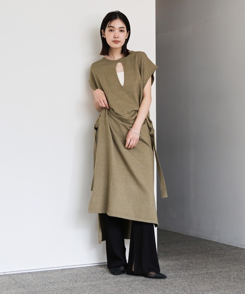 select MOCA Et(セレクトモカエト)の「【Et】Rib-Knit Slit Pants(その他パンツ・レディース・ブラック/ベージュ・FREE)」の19枚目の写真