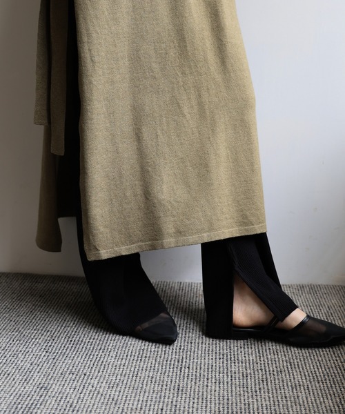 select MOCA Et(セレクトモカエト)の「【Et】Rib-Knit Slit Pants(その他パンツ・レディース・ブラック/ベージュ・FREE)」の17枚目の写真