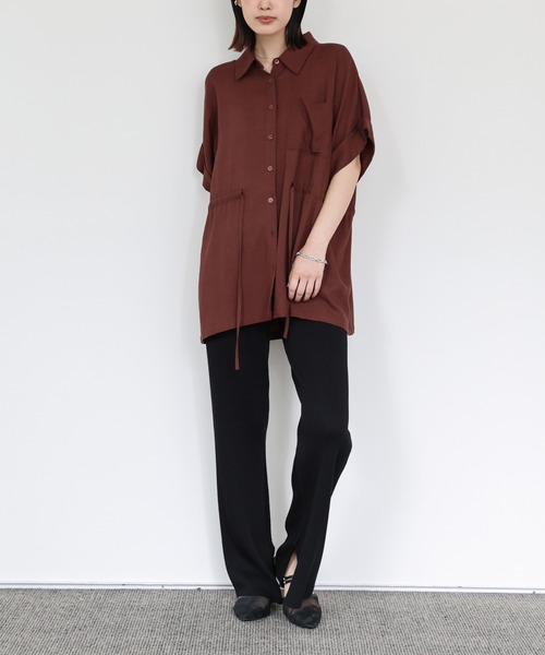 select MOCA Et(セレクトモカエト)の「【Et】Rib-Knit Slit Pants(その他パンツ・レディース・ブラック/ベージュ・FREE)」の12枚目の写真