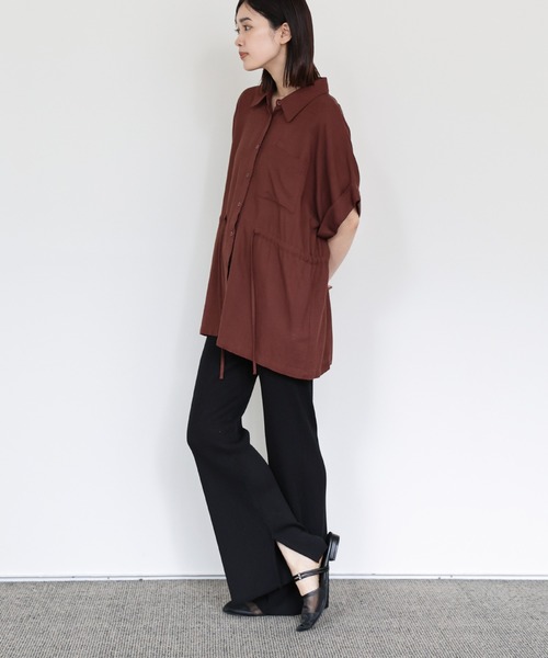 select MOCA Et(セレクトモカエト)の「【Et】Rib-Knit Slit Pants(その他パンツ・レディース・ブラック/ベージュ・FREE)」の13枚目の写真