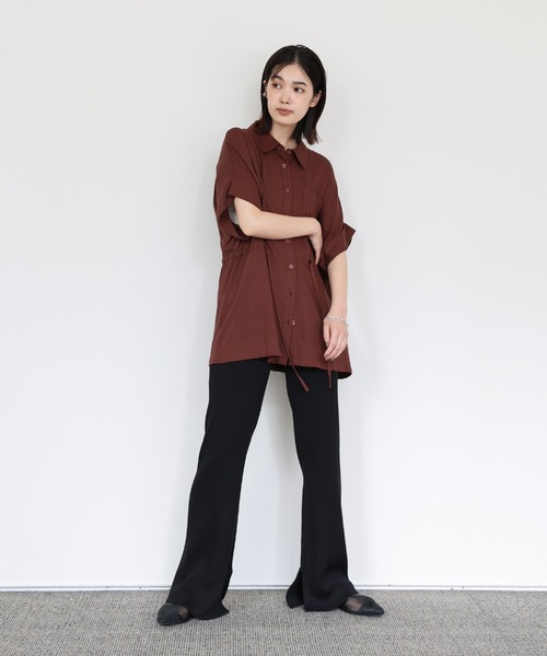 select MOCA Et(セレクトモカエト)の「【Et】Rib-Knit Slit Pants(その他パンツ・レディース・ブラック/ベージュ・FREE)」の9枚目の写真