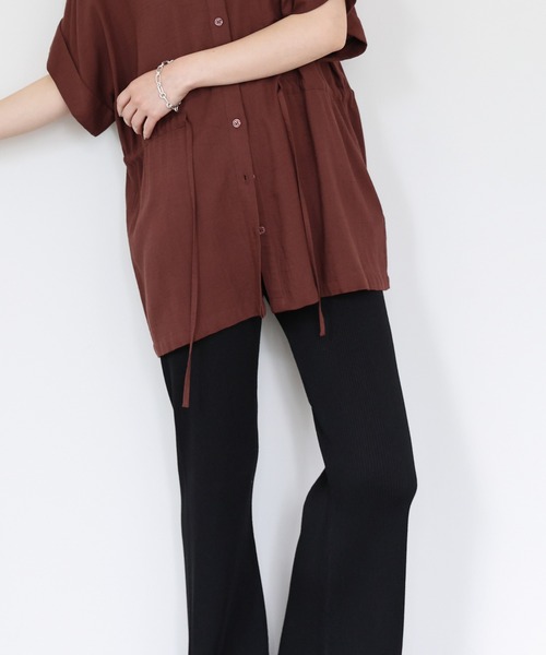 select MOCA Et(セレクトモカエト)の「【Et】Rib-Knit Slit Pants(その他パンツ・レディース・ブラック/ベージュ・FREE)」の14枚目の写真