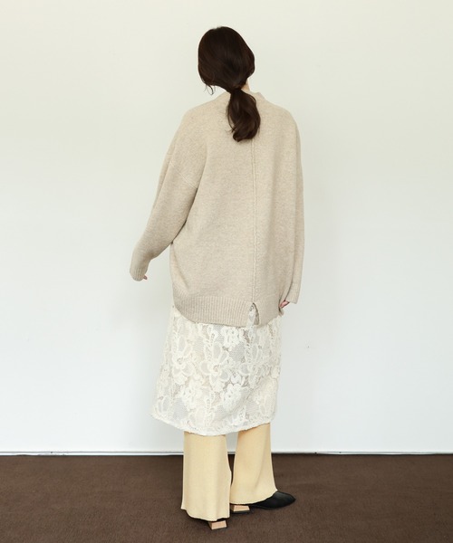 select MOCA Et(セレクトモカエト)の「【Et】Rib-Knit Slit Pants(その他パンツ・レディース・ブラック/ベージュ・FREE)」の8枚目の写真