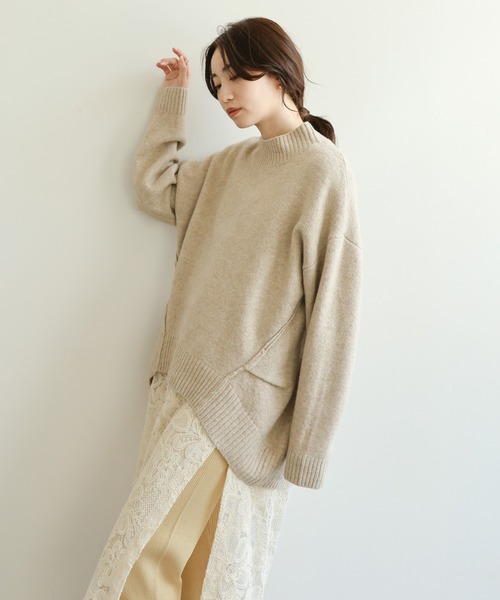 select MOCA Et(セレクトモカエト)の「【Et】Rib-Knit Slit Pants(その他パンツ・レディース・ブラック/ベージュ・FREE)」の7枚目の写真