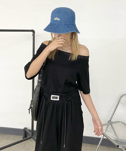 non-hedge（ノンヘッジ）の「オフショルトップスワイドパンツセットアップ（セットアップ・レディース・オートミール/グレー/ブラック・FREE）」の8枚目の写真