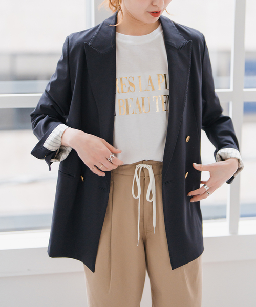 Spick & Span(スピックアンドスパン)の「《追加》箔ロゴプリントTシャツ(Tシャツ/カットソー・レディース・シルバー/ゴールド・FREE)」の16枚目の写真