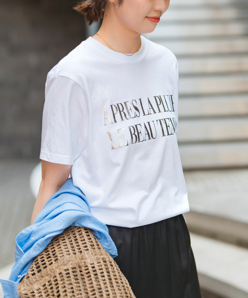 Spick & Span(スピックアンドスパン)の「《追加》箔ロゴプリントTシャツ(Tシャツ/カットソー・レディース・シルバー/ゴールド・FREE)」の22枚目の写真