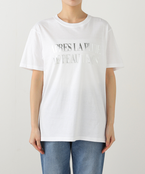 Spick & Span(スピックアンドスパン)の「《追加》箔ロゴプリントTシャツ(Tシャツ/カットソー・レディース・シルバー/ゴールド・FREE)」の6枚目の写真
