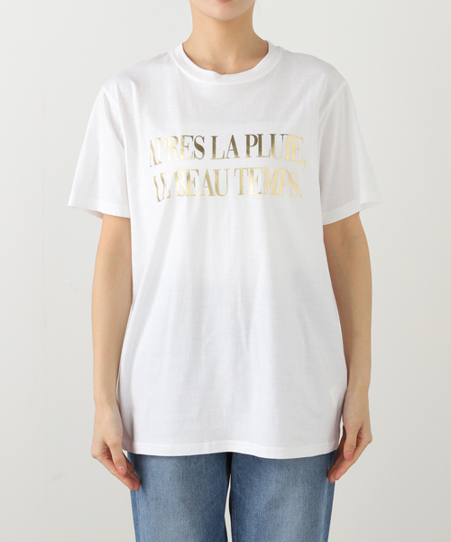 Spick & Span(スピックアンドスパン)の「《追加》箔ロゴプリントTシャツ(Tシャツ/カットソー・レディース・シルバー/ゴールド・FREE)」の10枚目の写真
