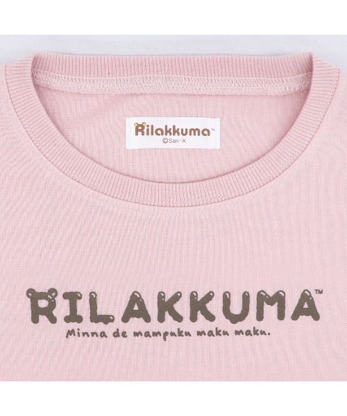 RUGGEDWORKS(ラゲッドワークス)の「【完売】《リラックマ》 キッズ 長袖 パジャマ ルームウェア ドロップショルダー(ルームウェア/パジャマ・キッズ・チャコールグレー/ピンク・150/140/130)」の4枚目の写真