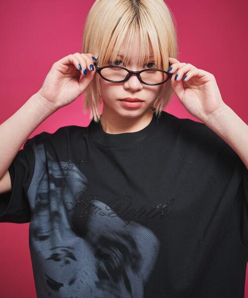 LTR DEPTH（レイターデプス）の「LTR DEPTH/ラインストーングラフィックT（Tシャツ/カットソー・メンズ・ホワイト/ブラック・MEDIUM/LARGE）」の5枚目の写真