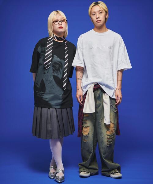 LTR DEPTH（レイターデプス）の「LTR DEPTH/ラインストーングラフィックT（Tシャツ/カットソー・メンズ・ホワイト/ブラック・MEDIUM/LARGE）」の12枚目の写真