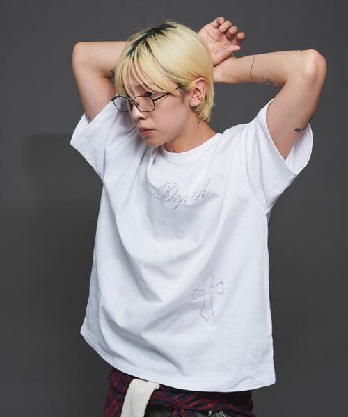 LTR DEPTH（レイターデプス）の「LTR DEPTH/ラインストーングラフィックT（Tシャツ/カットソー・メンズ・ホワイト/ブラック・MEDIUM/LARGE）」の14枚目の写真