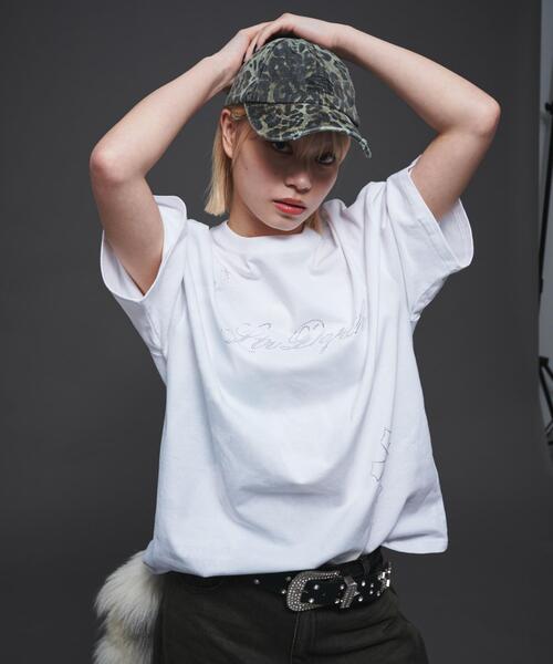 LTR DEPTH（レイターデプス）の「LTR DEPTH/ラインストーングラフィックT（Tシャツ/カットソー・メンズ・ホワイト/ブラック・MEDIUM/LARGE）」の19枚目の写真