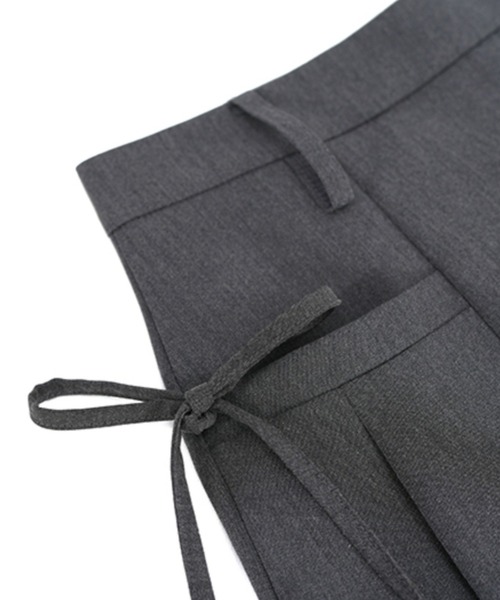 Per sist ence（パーシエンス）の「サイドリボンプリーツミニスカート/インナーパンツ付き（スカート・レディース・グレー/ブラック・LARGE/MEDIUM）」の6枚目の写真