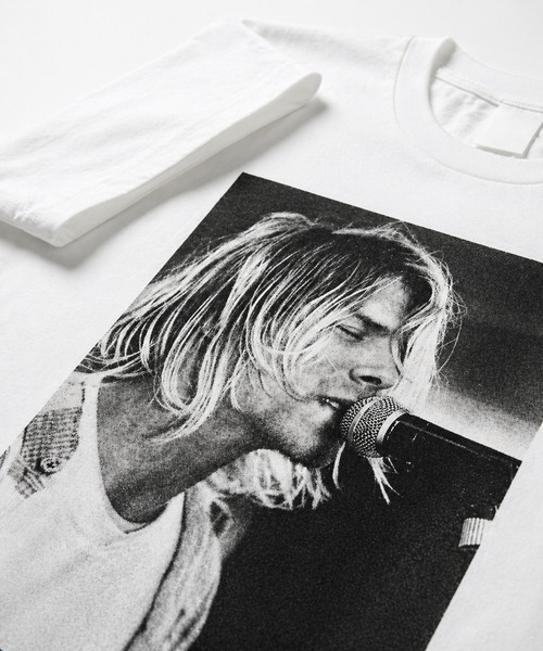 CULTURE SUPPLY（カルチャー サプライ）の「Photo Tee Kurt Cobain２（Tシャツ/カットソー・メンズ・ホワイト/ブラック・MEDIUM/LARGE/X-LARGE/SHORT）」の12枚目の写真