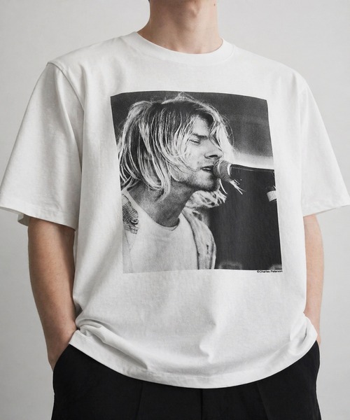CULTURE SUPPLY（カルチャー サプライ）の「Photo Tee Kurt Cobain２（Tシャツ/カットソー・メンズ・ホワイト/ブラック・MEDIUM/LARGE/X-LARGE/SHORT）」の14枚目の写真
