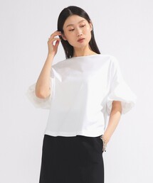 Demi-Luxe BEAMS | コンビネーション バルーンスリーブ プルオーバー(Tシャツ/カットソー)