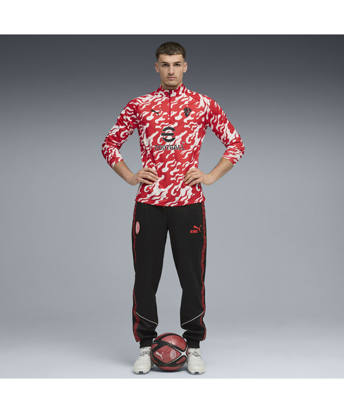 PUMA（プーマ）の「PUMA プーマ メンズ 2025-26 ACミラン プレマッチ クォータジップ トップ（Tシャツ/カットソー・メンズ・ホワイト系その他/ホワイト×レッド・SMALL/X-LARGE/X-SMALL/MEDIUM/LARGE）」の5枚目の写真