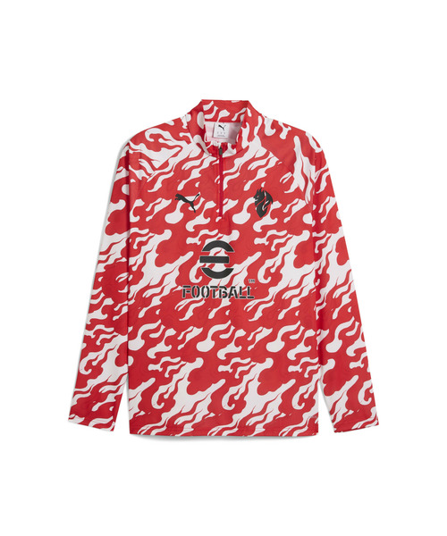 PUMA（プーマ）の「PUMA プーマ メンズ 2025-26 ACミラン プレマッチ クォータジップ トップ（Tシャツ/カットソー・メンズ・ホワイト系その他/ホワイト×レッド・SMALL/X-LARGE/X-SMALL/MEDIUM/LARGE）」の8枚目の写真