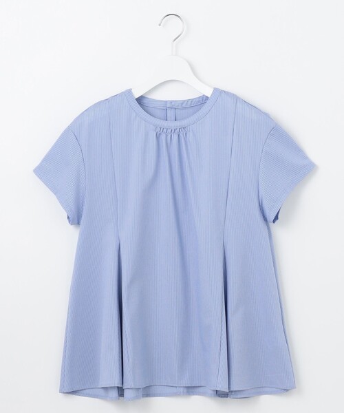 【WEB限定・洗える】ストライプジャージー フレア カットソー WEB限定・洗える】ストライプジャージー フレア カットソー（T