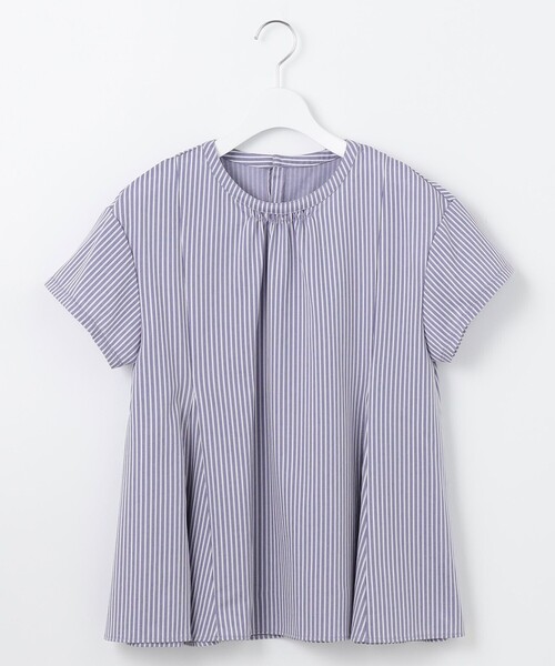 J.PRESS Ladies(J.プレス レディス)の「【WEB限定・洗える】ストライプジャージー フレア カットソー(Tシャツ/カットソー・レディース・パープル系1/ダークグリーン系1/サックスブルー系1・SMALL)」の16枚目の写真