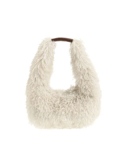 Ungrid(アングリッド)の「フェイクファーラウンドハンドバッグ(ハンドバッグ・レディース・オフホワイト/ブラウン・FREE)」の11枚目の写真