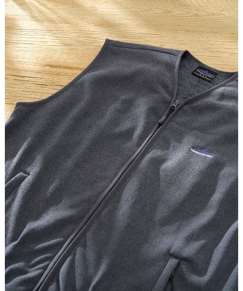 THOUSAND MILE(サウザンドマイル)の「【THOUSAND MILE】KNIT FLEECE ZIP VEST/ニットフリース ジップベスト(ベスト・メンズ・ブラック/ライトベージュ/チャコールグレー・XL/XS/S/M/L)」の2枚目の写真
