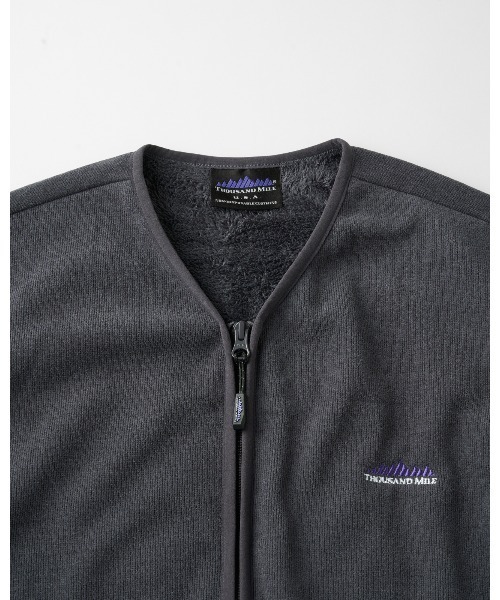 THOUSAND MILE(サウザンドマイル)の「【THOUSAND MILE】KNIT FLEECE ZIP VEST/ニットフリース ジップベスト(ベスト・メンズ・ブラック/ライトベージュ/チャコールグレー・XL/XS/S/M/L)」の8枚目の写真
