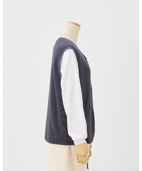 THOUSAND MILE(サウザンドマイル)の「【THOUSAND MILE】KNIT FLEECE ZIP VEST/ニットフリース ジップベスト(ベスト・メンズ・ブラック/ライトベージュ/チャコールグレー・XL/XS/S/M/L)」の13枚目の写真