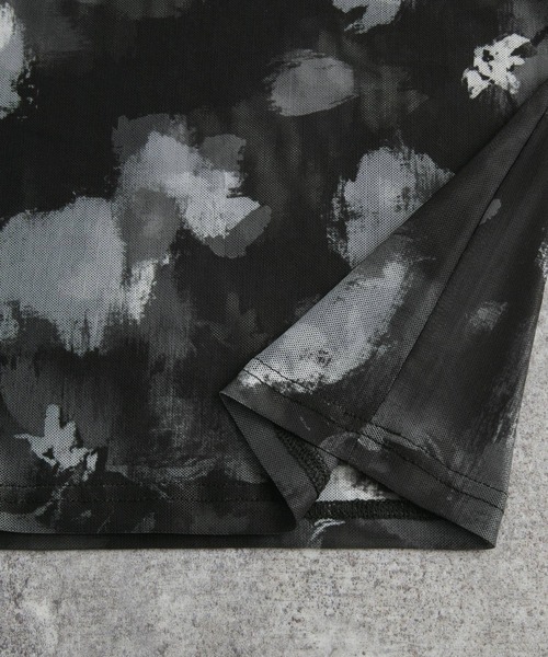 セール】フラワー柄シアートップス（長袖）（Tシャツ/カットソー